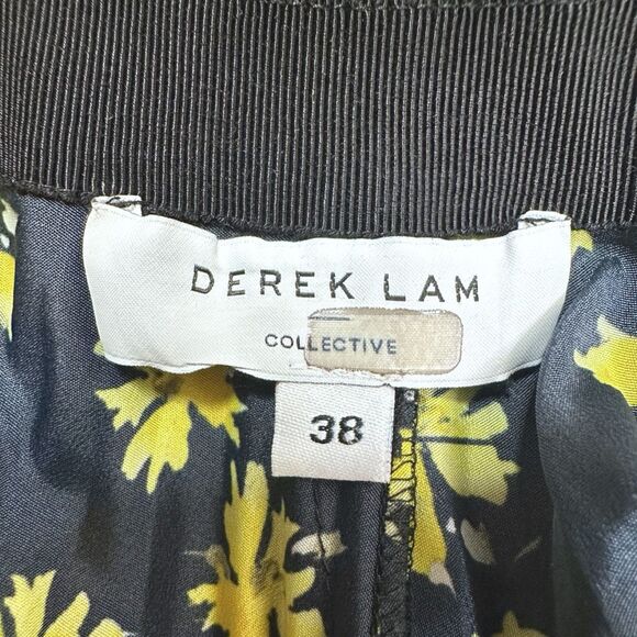 Derek Lam Collective Navy Floral Pleated Skirt - Size 2 (Italian 38) - Picture 9 of 9